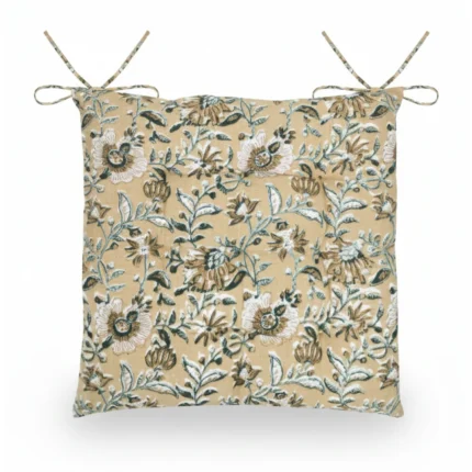 GALETTE SHANA 38 X 38 - 100% COTON MOUTARDE