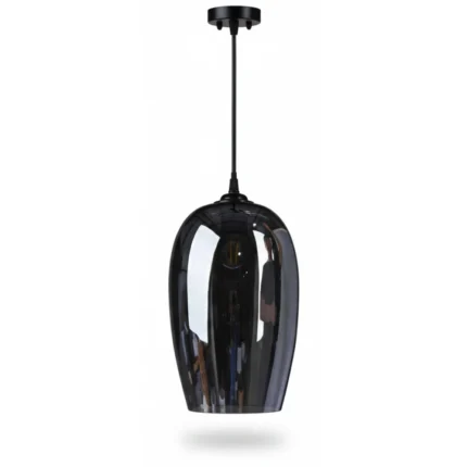 SUSPENSION ASH 36,5 CM - VERRE FUMÉ