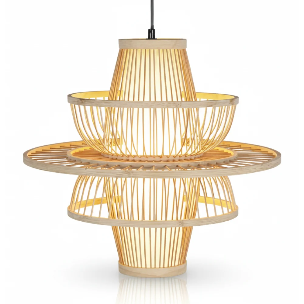 AI Generated Product Image SUSPENSION JAKARTA - BAMBOU D45CM - NATUREL – Image 1