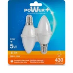 AMPOULES LED - E14 5W=40W EN LOT DE 2