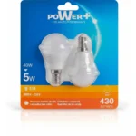 AMPOULES LED - E14 5W G45 EN LOT DE 2