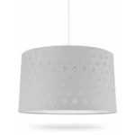 SUSP. FLEURS D40CM - SUSPENSIOSN CYLINDRE - GRIS