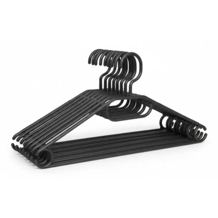 CINTRE CLEAN 12 - PLASTIQUE EN LOT DE 10 - NOIR