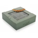 BOITE 9CASES - MOTIF RAFIA