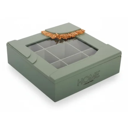 BOITE 9CASES - MOTIF RAFIA