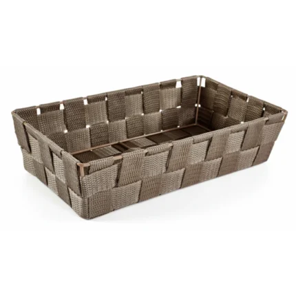 CORBEILLE SANGLE - 28 X 16 X 7 CM - TAUPE