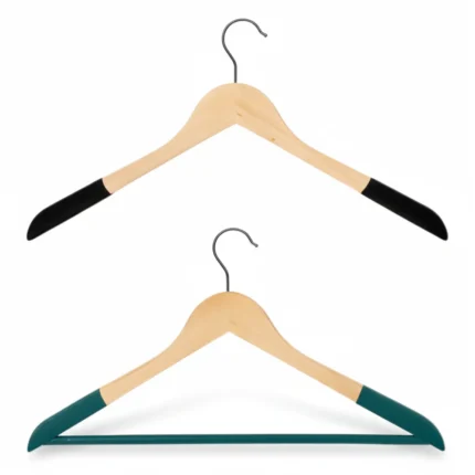 CINTRES EN BOIS - VELOURS EN LOT DE 2 - HANG'UP