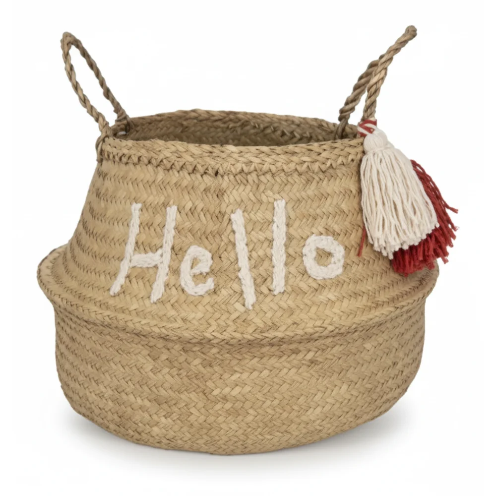 AI Generated Product Image PANIER D35CM - PLIABLE ROSEAU - OASIS – Image 1