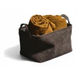 PANIER RECTANGLE - 100% VELOURS 161130F - FUSAIN