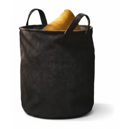 PANIER A LINGE - 100% VELOURS 161133F - FUSAIN