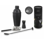 COFFRET A COCKTAIL - 4 ACCESSOIRES - NOIR