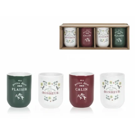 GOBELET EXPRESSO EN LOT DE 4 - JARDIN PRINTANIER