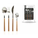 MENAGERE X16 PCS - EFFET BOIS - ENZO