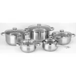 MARMITE INOX TOUS FEUX INDUCTION EN LOT DE 9 - NOVA