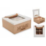 BOITE 4CASES - MOTIF RAFIA