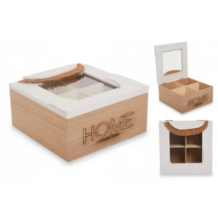 BOITE 4CASES - MOTIF RAFIA
