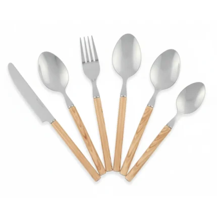 MENAGERE 24PCS - EFFET BOIS - AVA