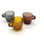 TASSES EXPRESSO 9 CL - 4 ASSORTIS VERRE EN LOT DE 6