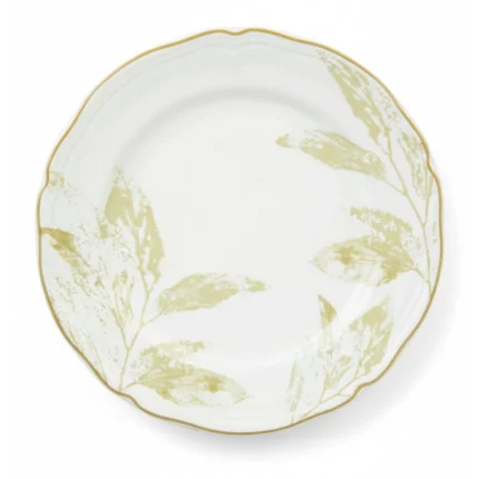 ASSIETTE DESSERT D19,5CM - GRES - FEUILLES