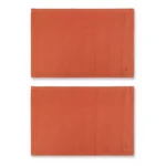 SET DE TABLE TERRA - POLYESTER EN LOT DE 2 - TERRACOTTA