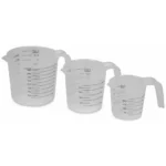 PICHETS GRADUÉS 250 ML / 500 ML / 1 L EN LOT DE 3