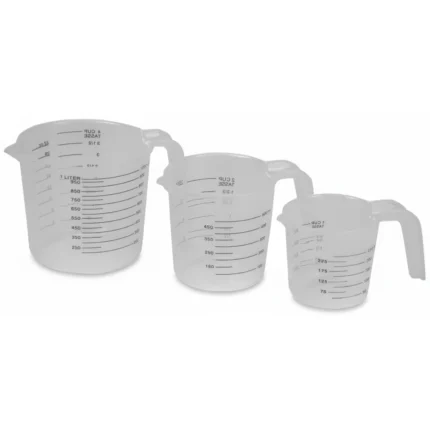 PICHETS GRADUÉS 250 ML / 500 ML / 1 L EN LOT DE 3