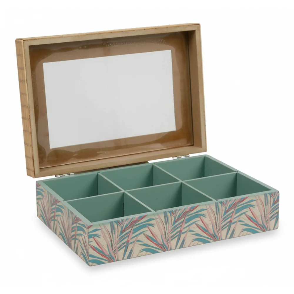 AI Generated Product Image BOITE THE 6 COMPARTIMENT - TROPIC'ART 23X16CM – Image 1