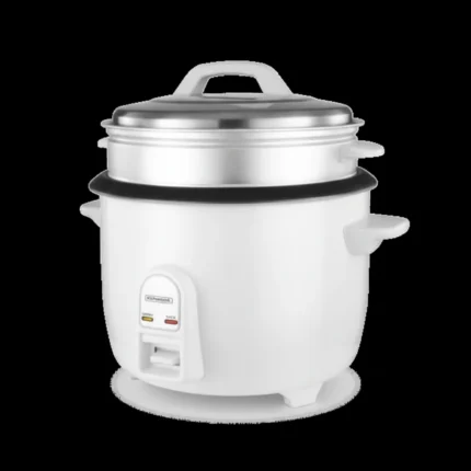 MARMITE À RIZ 3,6 L 860 W MAINTIEN AU CHAUD BOL ANTIADHÉSIF - BLANC & INOX - KITCHENCOOK