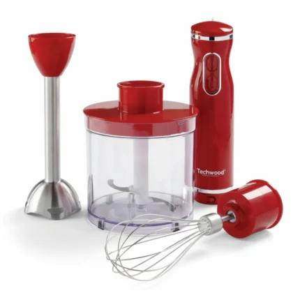 MIXEUR PLONGEANT 3-EN-1 800 W MIXEUR HACHOIR FOUET - INOX & NOIR - TECHWOOD