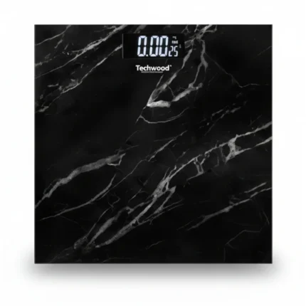 PÈSE-PERSONNE ÉLECTRONIQUE 180 KG VERRE TREMPÉ ÉCRAN LCD - NOIR - TECHWOOD