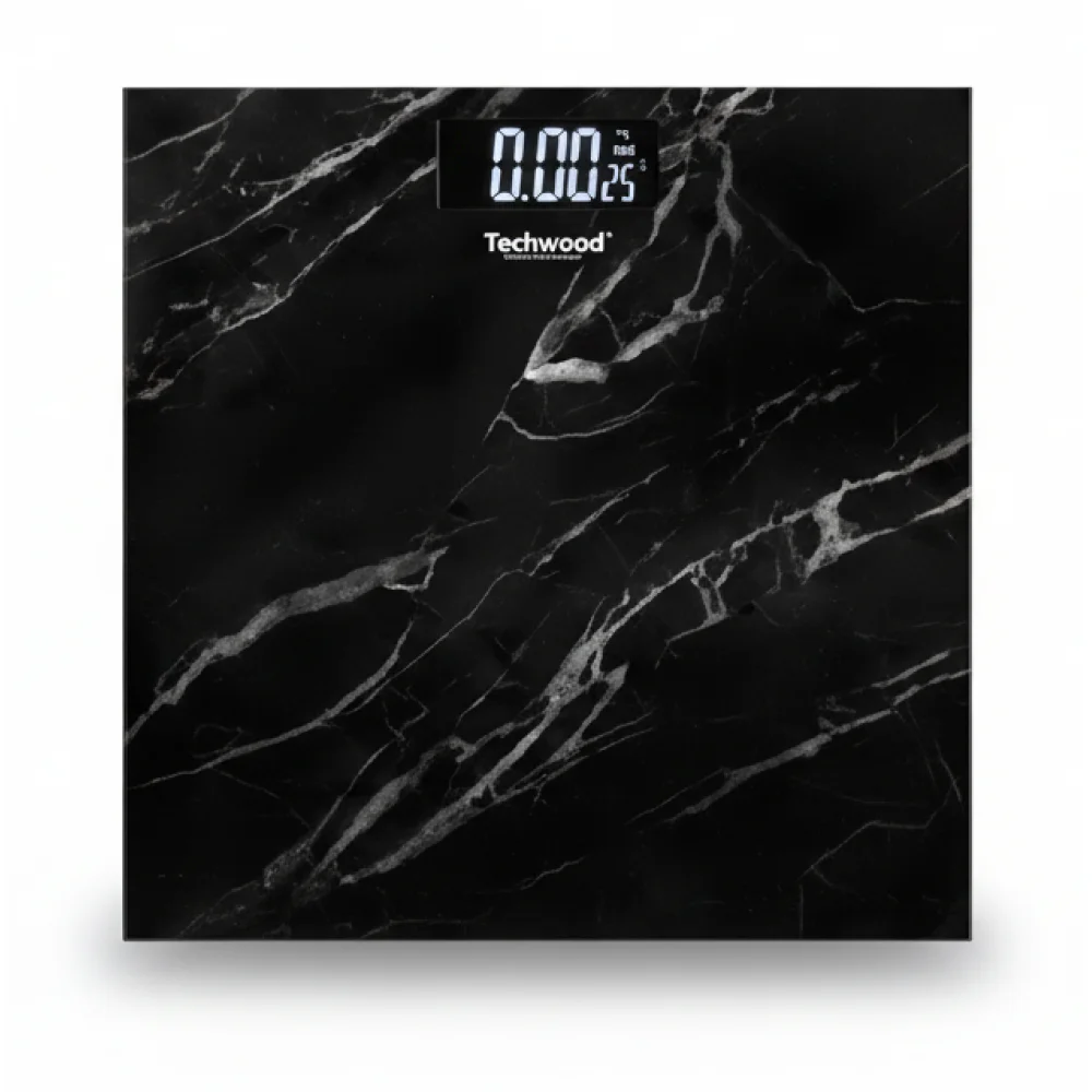 AI Generated Product Image PÈSE-PERSONNE ÉLECTRONIQUE 180 KG VERRE TREMPÉ ÉCRAN LCD - NOIR - TECHWOOD – Image 1