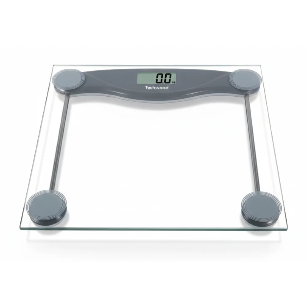 AI Generated Product Image PÈSE-PERSONNE IMPÉDANCEMÈTRE 180 KG IMC TAUX DE GRAISSE - BLANC - TECHWOOD – Image 1