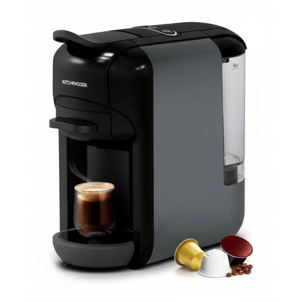 AI Generated Product Image CAFETIÈRE MULTICAPSULES 3-EN-1 19 BARS 0,6 L - SILVER - KITCHENCOOK – Image 1