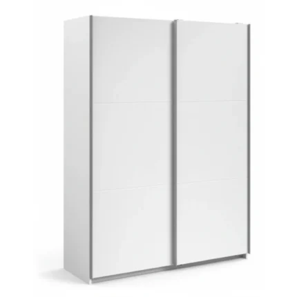 ARMOIRE 2 PORTES COULISSANTES 148 CM  - BLANC