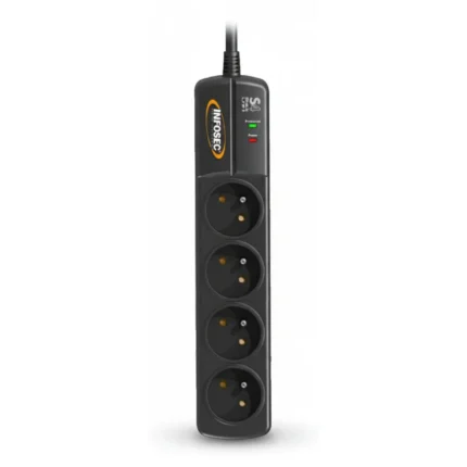 PRISE PARAFOUDRE PROTECTION SURTENSION - NOIR - INFOSEC