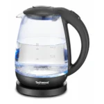 BOUILLOIRE EN VERRE SANS FIL 1,7 L 2200 W - TRANSPARENT & INOX - TECHWOOD