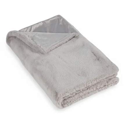 PLAID 180X230 CM GRIS RABBIT - IMITATION FOURRURE