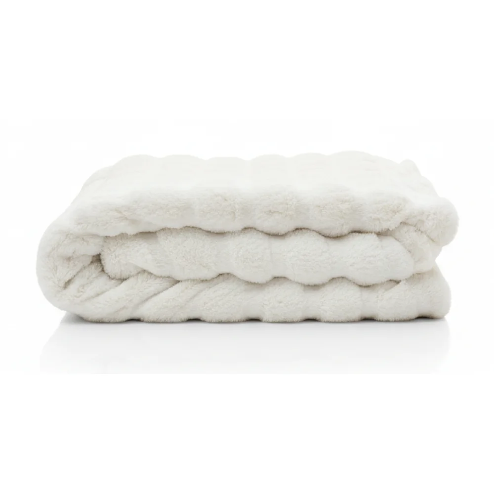 AI Generated Product Image PLAID 125X150 CM BLANC NUAGE LOMOCO – Image 1