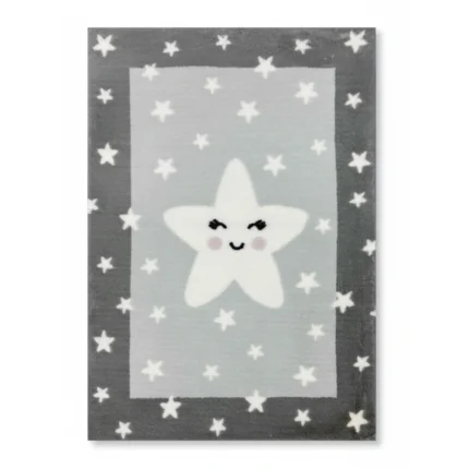 TAPIS 120X170 CM STAR 100% POLYESTER - GRIS