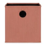 BOÎTE DE RANGEMENT EN VELOURS CÔTELÉ - TERRACOTTA