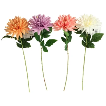 DAHLIA ARTIFICIEL TIGE 69CM - COLORIS ASSORTIS