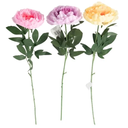 PIVOINE ARTIFICIELLE TIGE 77CM - COLORIS ASSORTIS