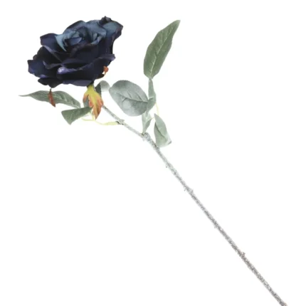 ROSE ARTIFICIELLE TIGE 62CM - BLEU