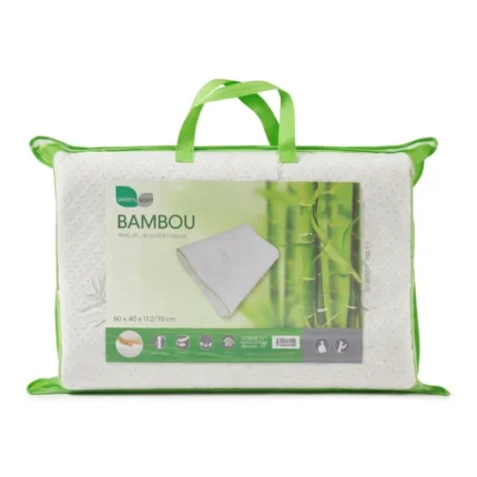 OREILLER 60 X 40 X 13 CM À MÉMOIRE DE FORME - BAMBOU