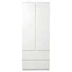 ARMOIRE 2 PORTES & 2 TIROIRS - BLANC