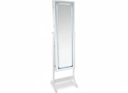 MIROIR ARMOIRE A BIJOUX OLED BLANC