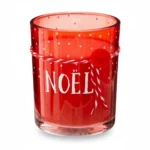 BOUGIE DANS VERRE NOEL +COULEUR