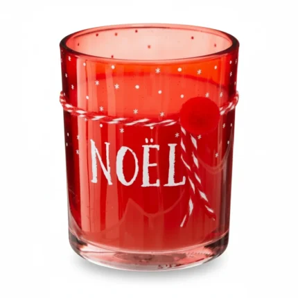 BOUGIE DANS VERRE NOEL +COULEUR