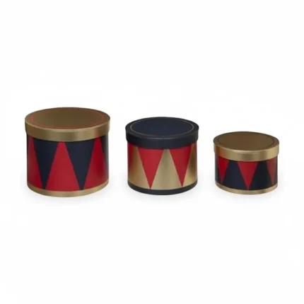 LOT DE 3 BOITES RONDES