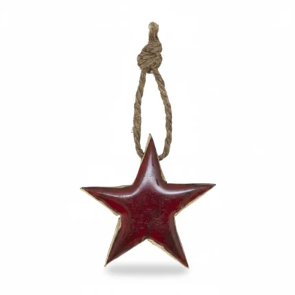 ETOILE BOIS ROUGE A SUSPENDRE